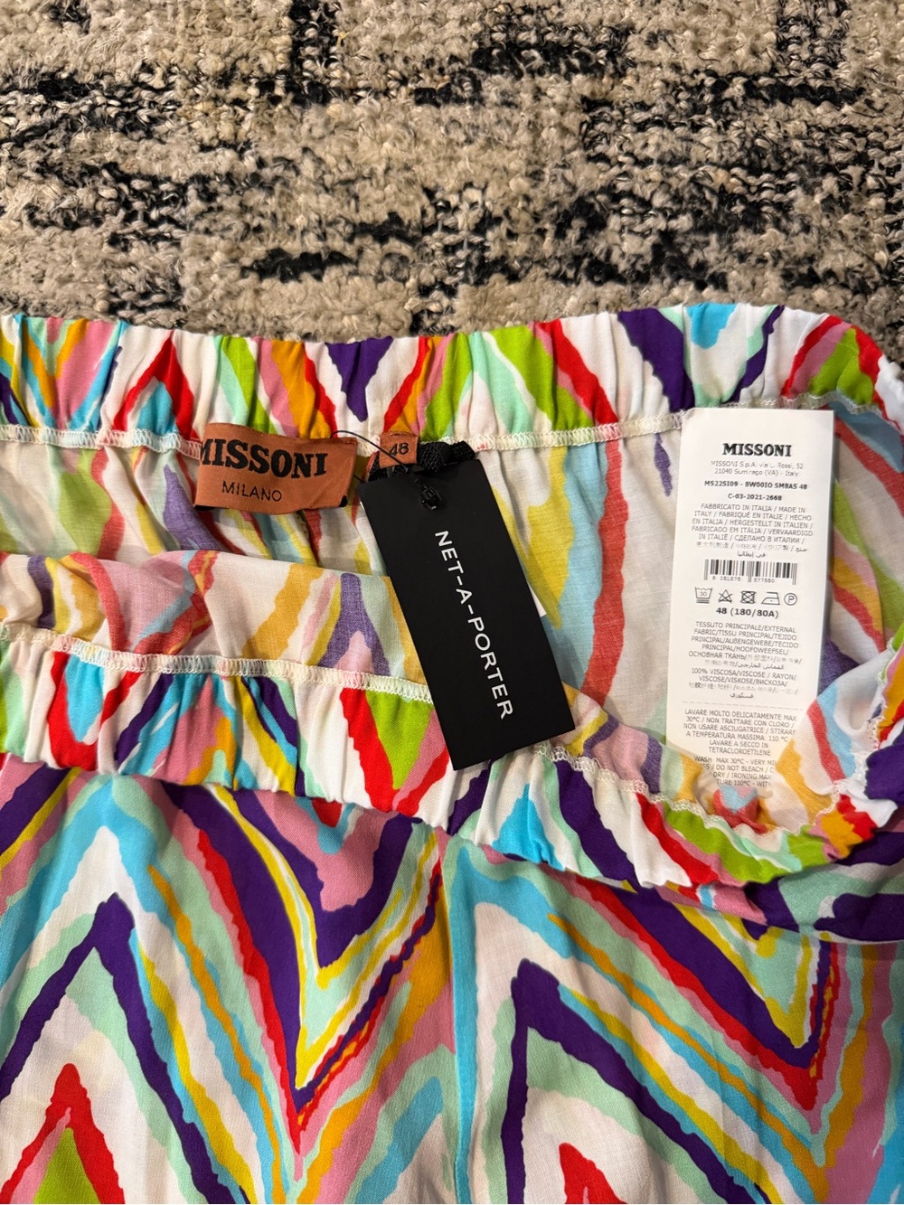 Missoni women’s Zigzag Chevron pant in Vibrant Multicolor - Picture 2 of 2